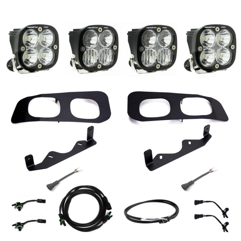 Ford F-350 Super Duty Fog Light Pocket Kit - Baja Designs - Squadron Pro Dual - `23-`27